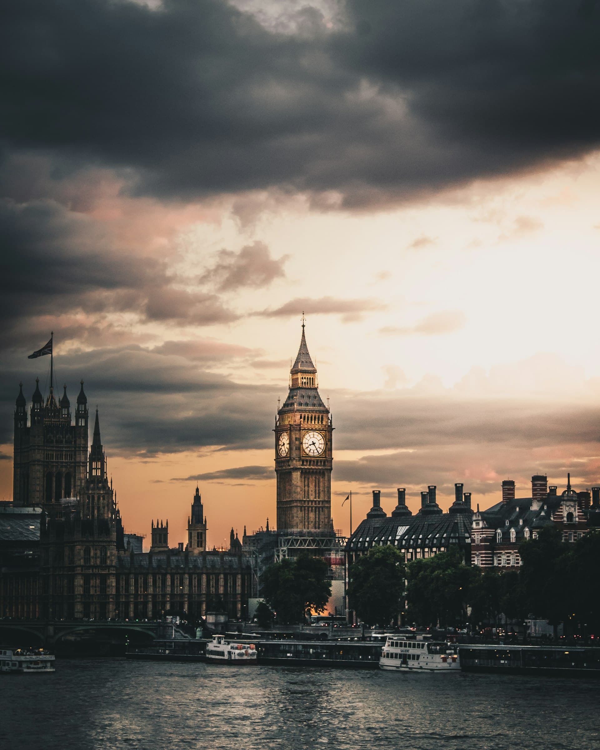 Big Ben and Westminster at golden hour